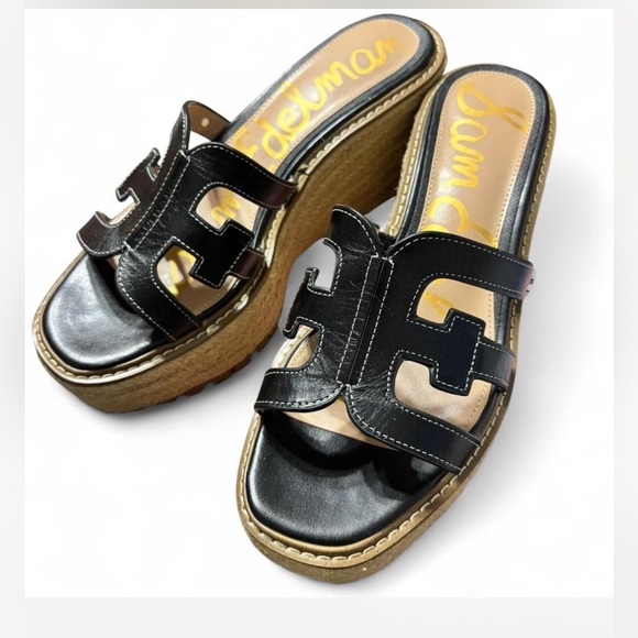 Sam Edelman Laine Espadrille Inspired Wedges Size 10 - Picture 2 of 3